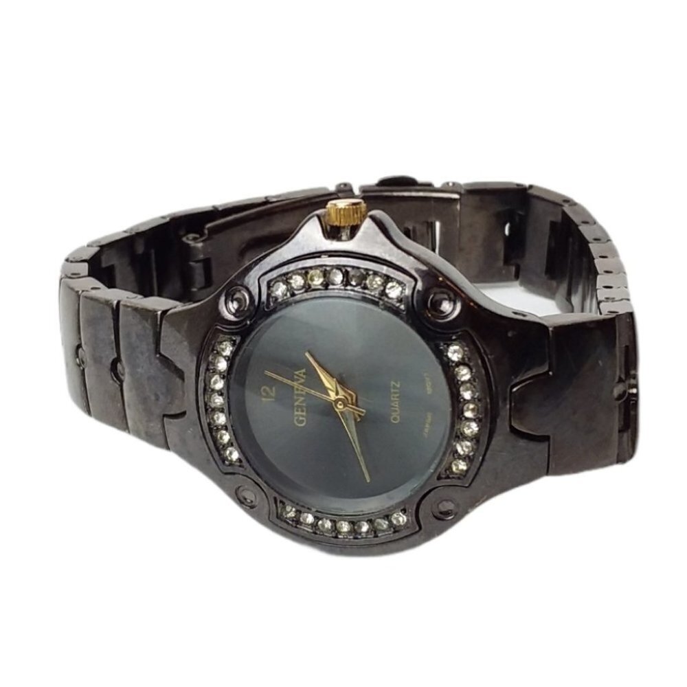 Geneva Quartz Black Metal Watch